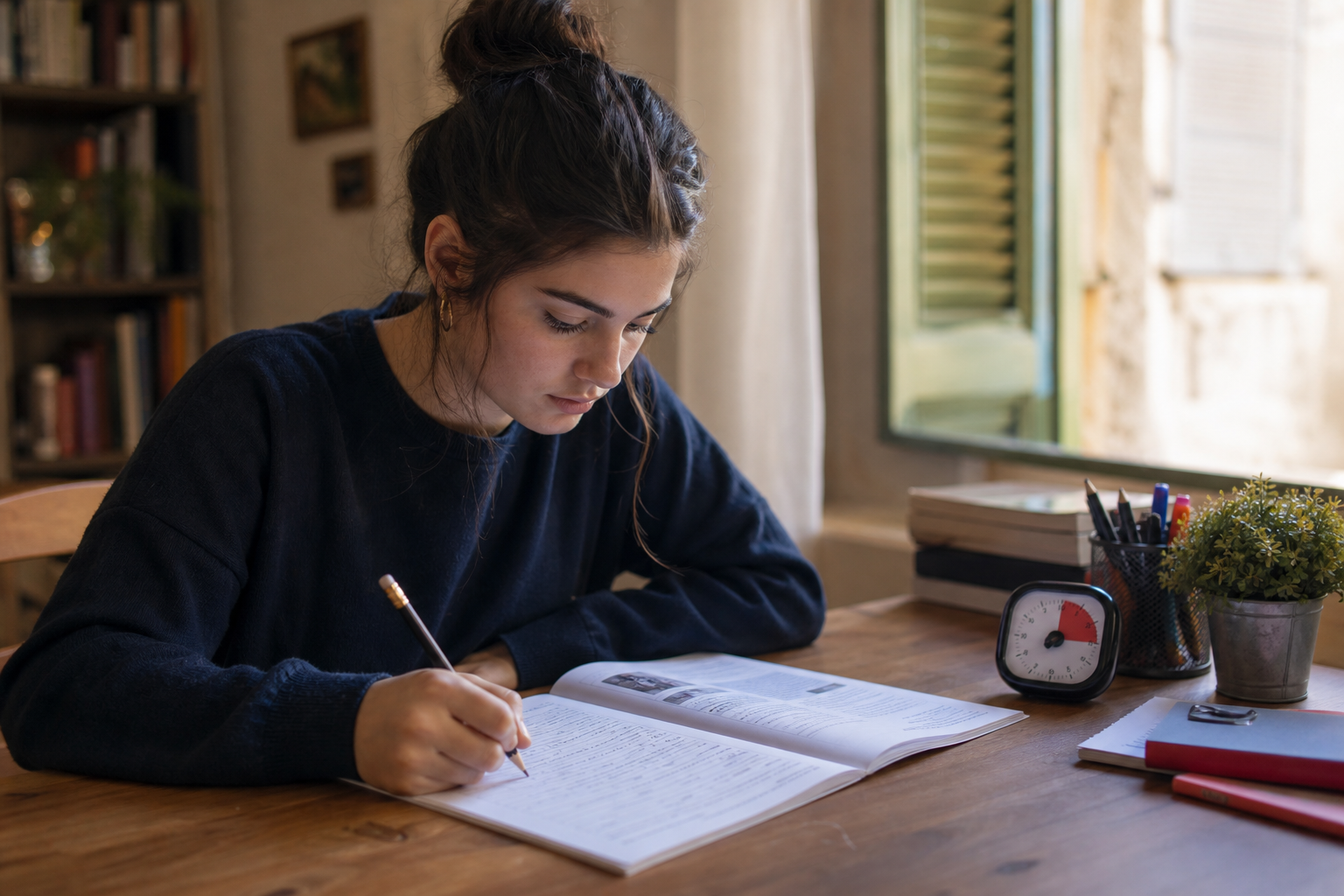 Student speaking practice with teacher in online Italian lesson preparation for CILS