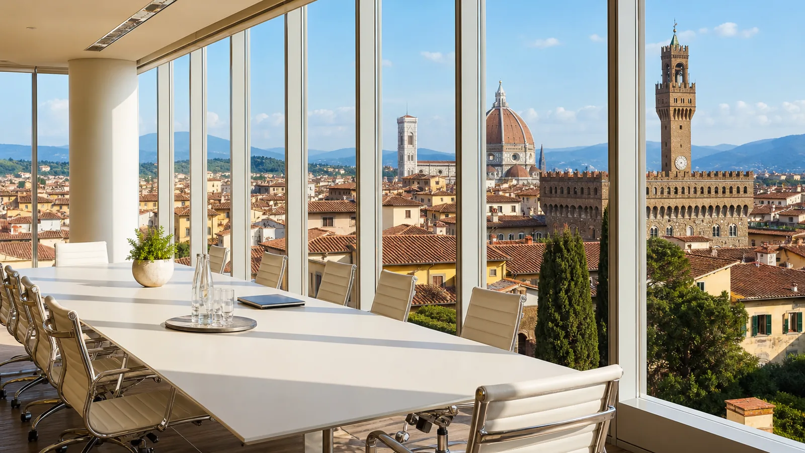 Professional in video call practicing business Italian with a tutor