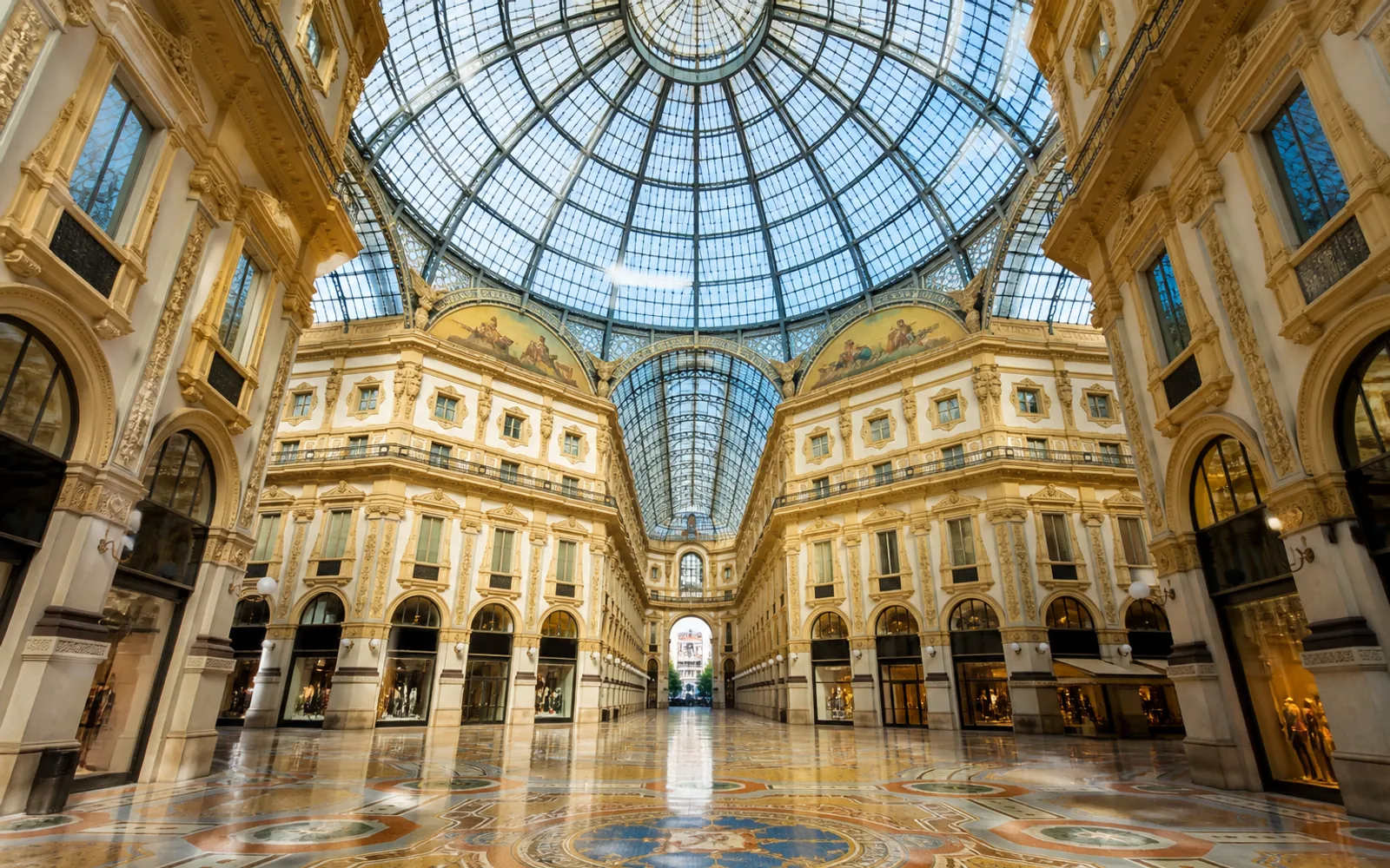 Elegant fashion boutique interior in Milan Quadrilatero district