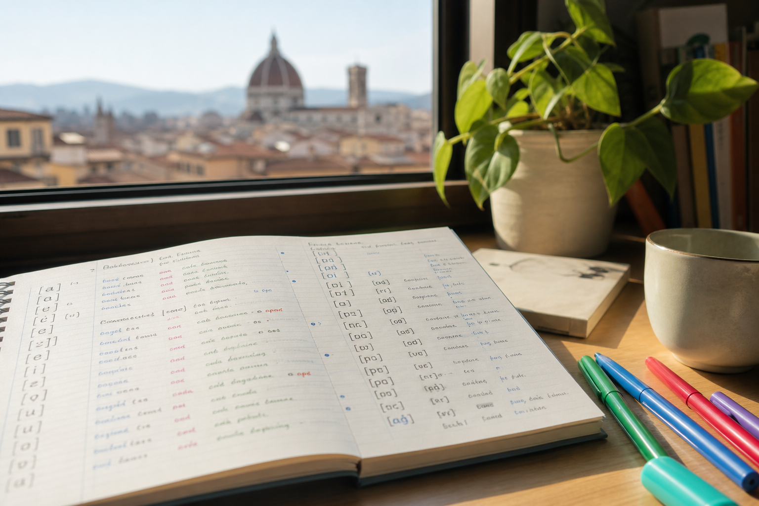 Audio waveform comparison of Italian and English sentence intonation patterns