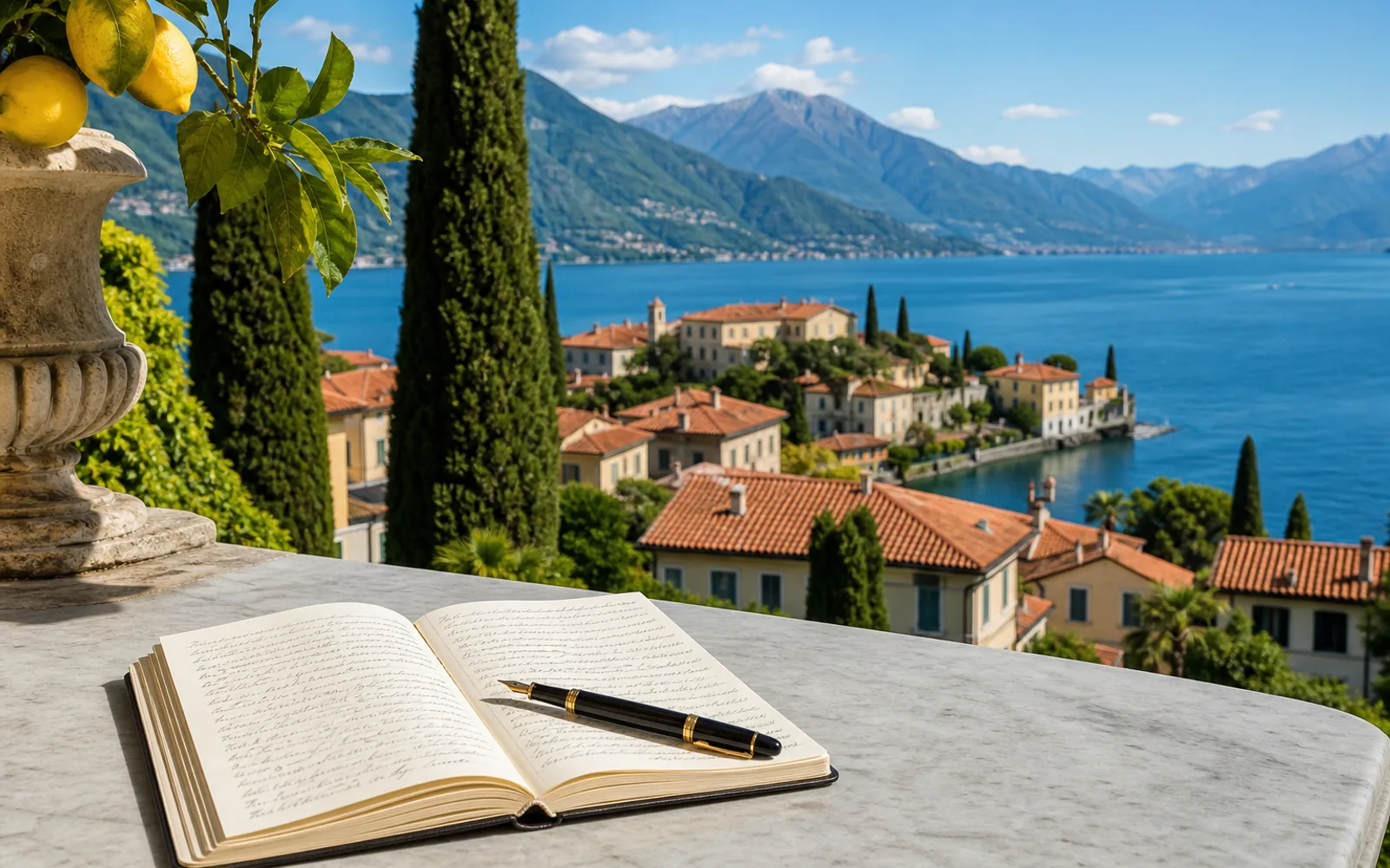 Italian book club members discussing a novel over coffee